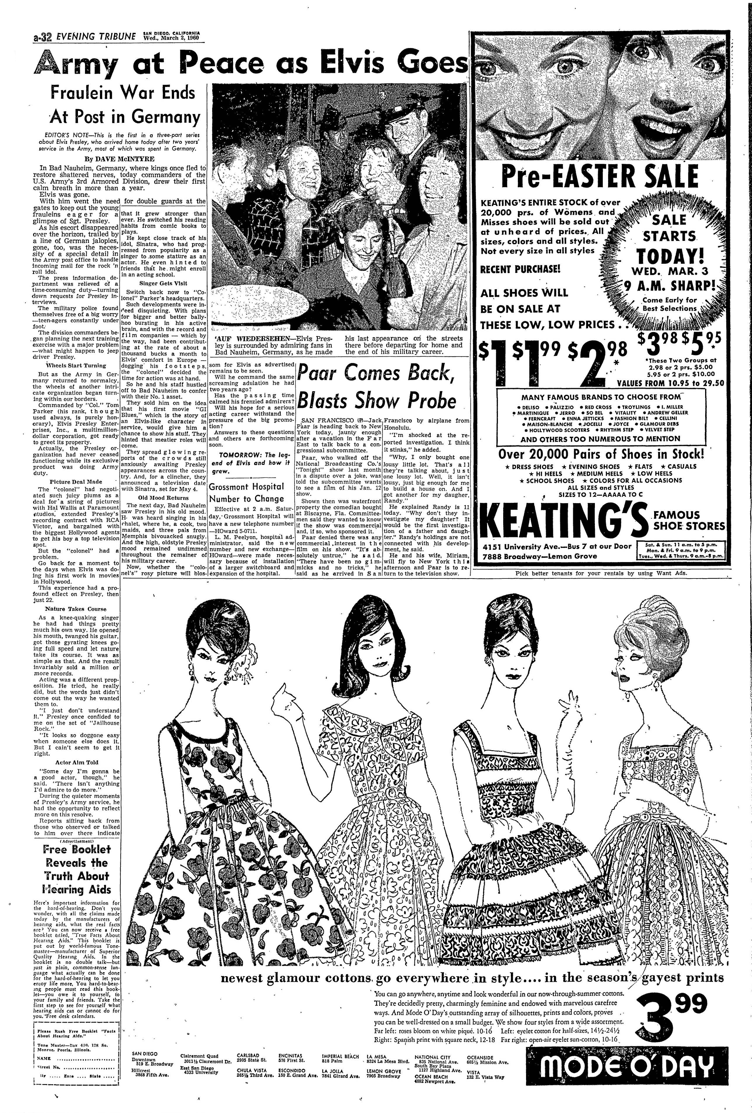 From the Archives: Sixty-five years ago, Elvis Presley was drafted into the Army - Vimarsana News