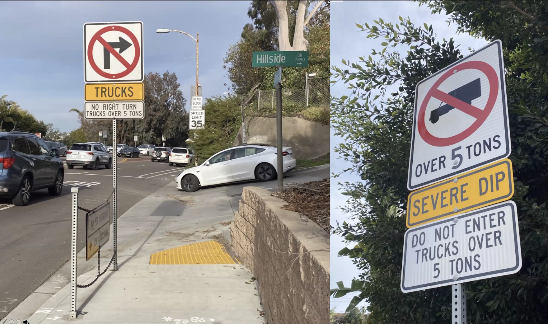 La Jolla traffic board recommends changing signs to keep trucks from being stuck on Hillside Drive - Vimarsana News