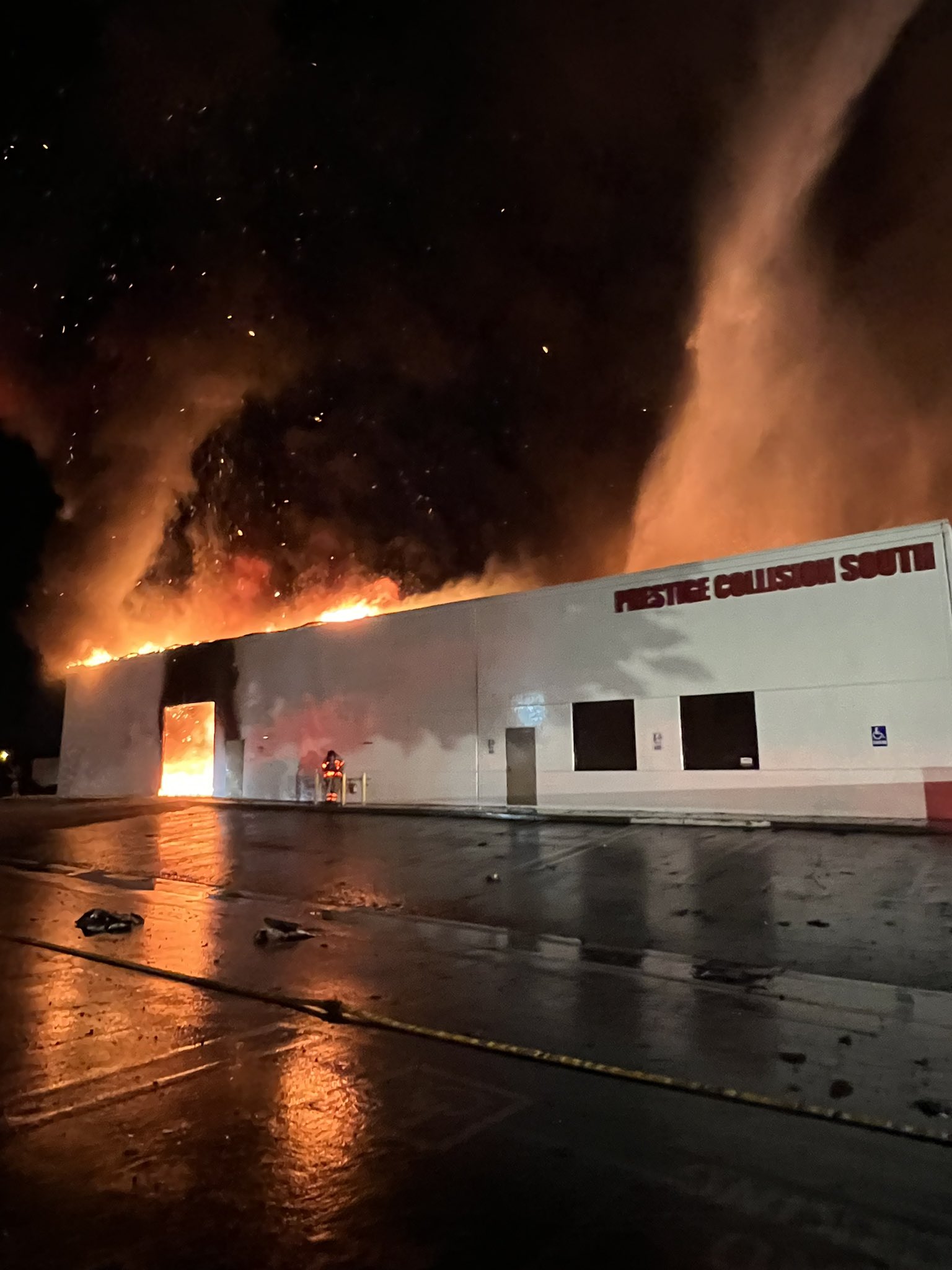 Fire at San Juan Capistrano collision repair center knocked down - Vimarsana News