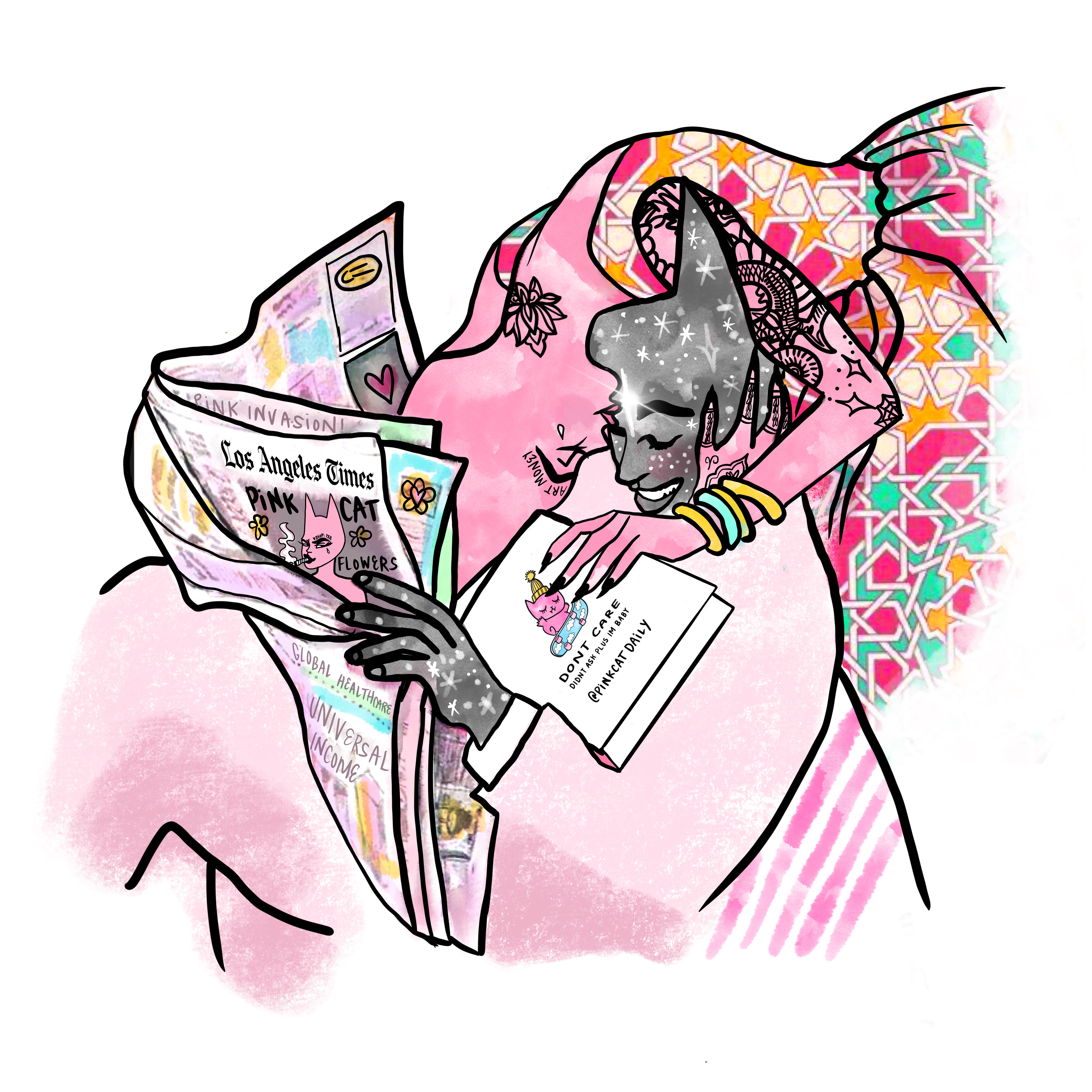 Instagram cartoonist Saba Moeel on Gen Z hit Pink Cat Daily - Vimarsana News