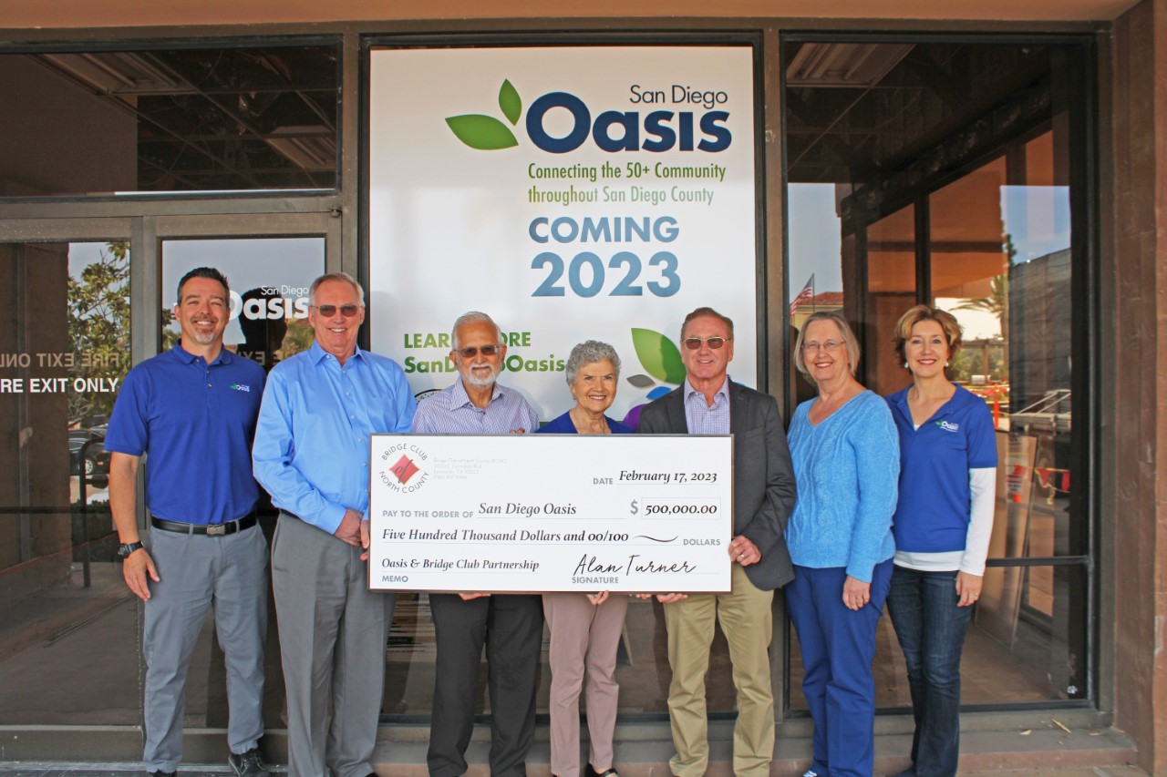 Bridge club donates $500,000 for game room at San Diego Oasis' new Rancho Bernardo center - Vimarsana News