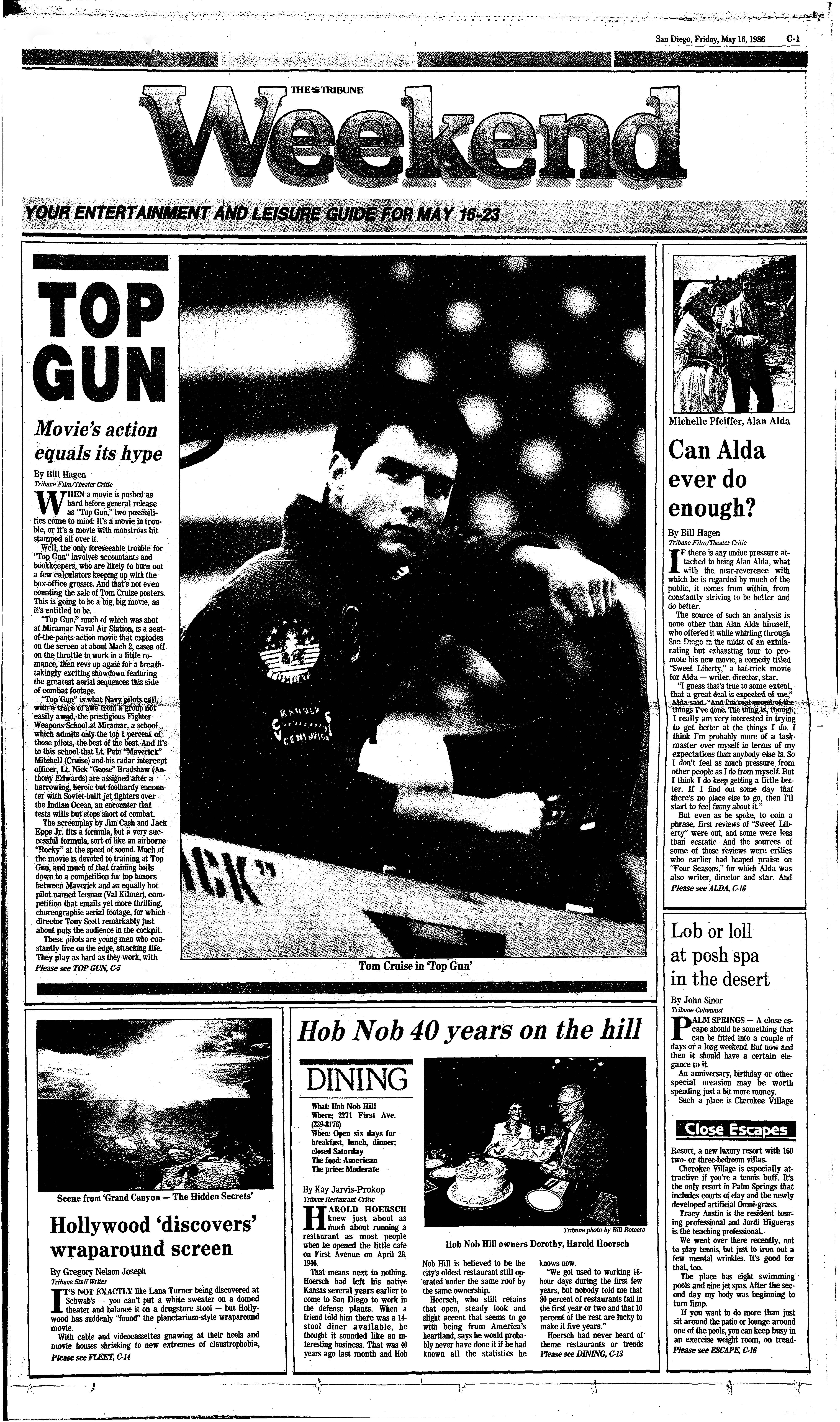 From the Archives: First 'Top Gun' movie premiered in San Diego 36 years ago - Vimarsana News