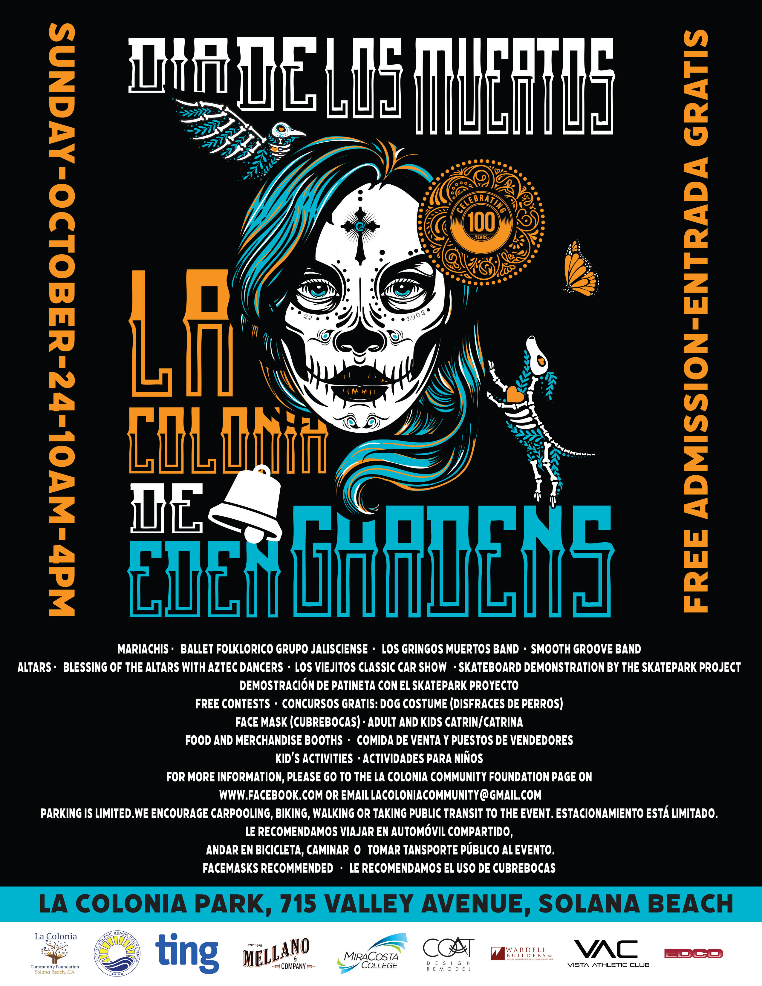 Solana Beach celebrates 'Dia de los Muertos' in style at La Colonia Park Oct. 24 - Vimarsana News