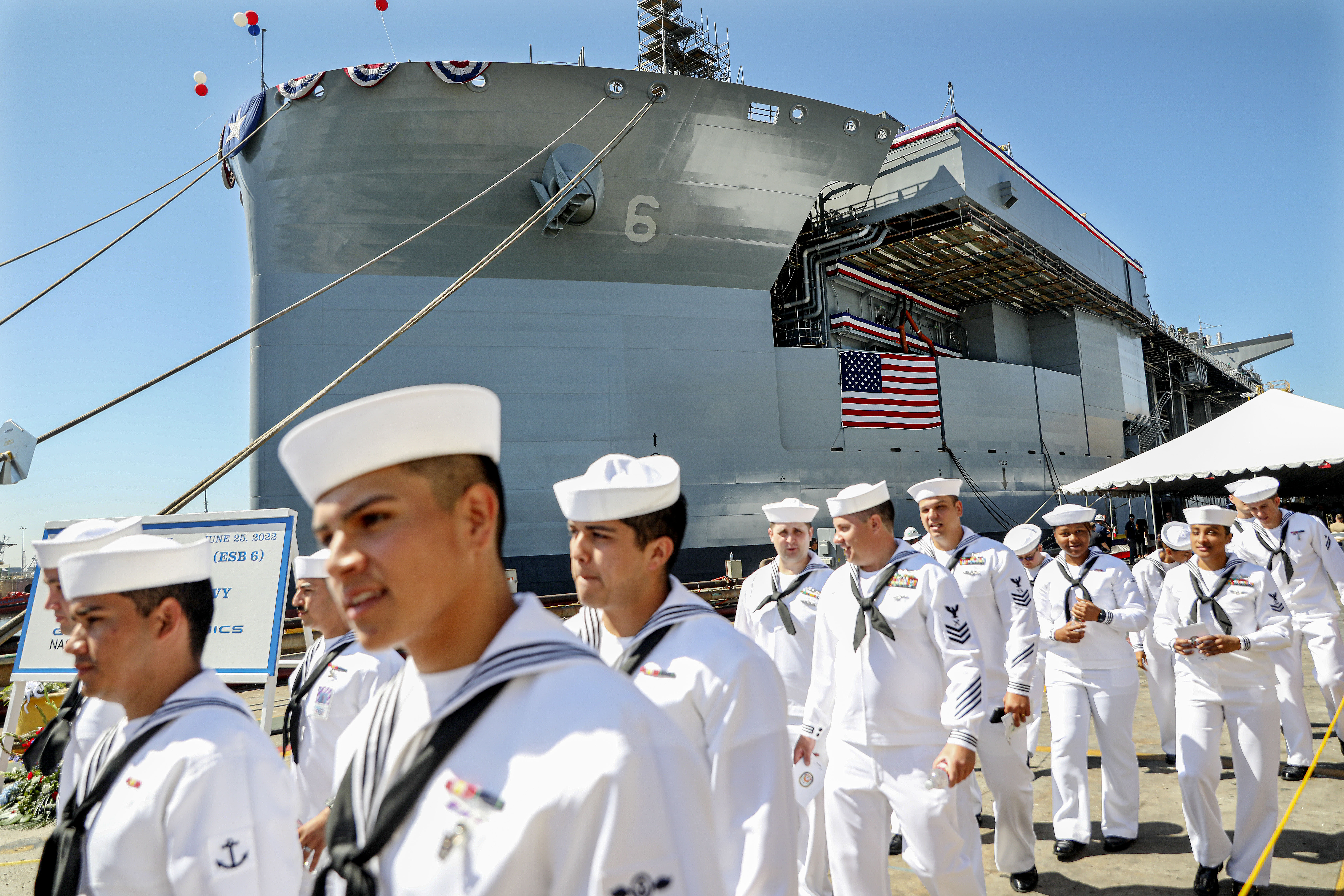 Navy christens huge ship in San Diego that bears the name of Medal of Honor recipient John Canley - Vimarsana News