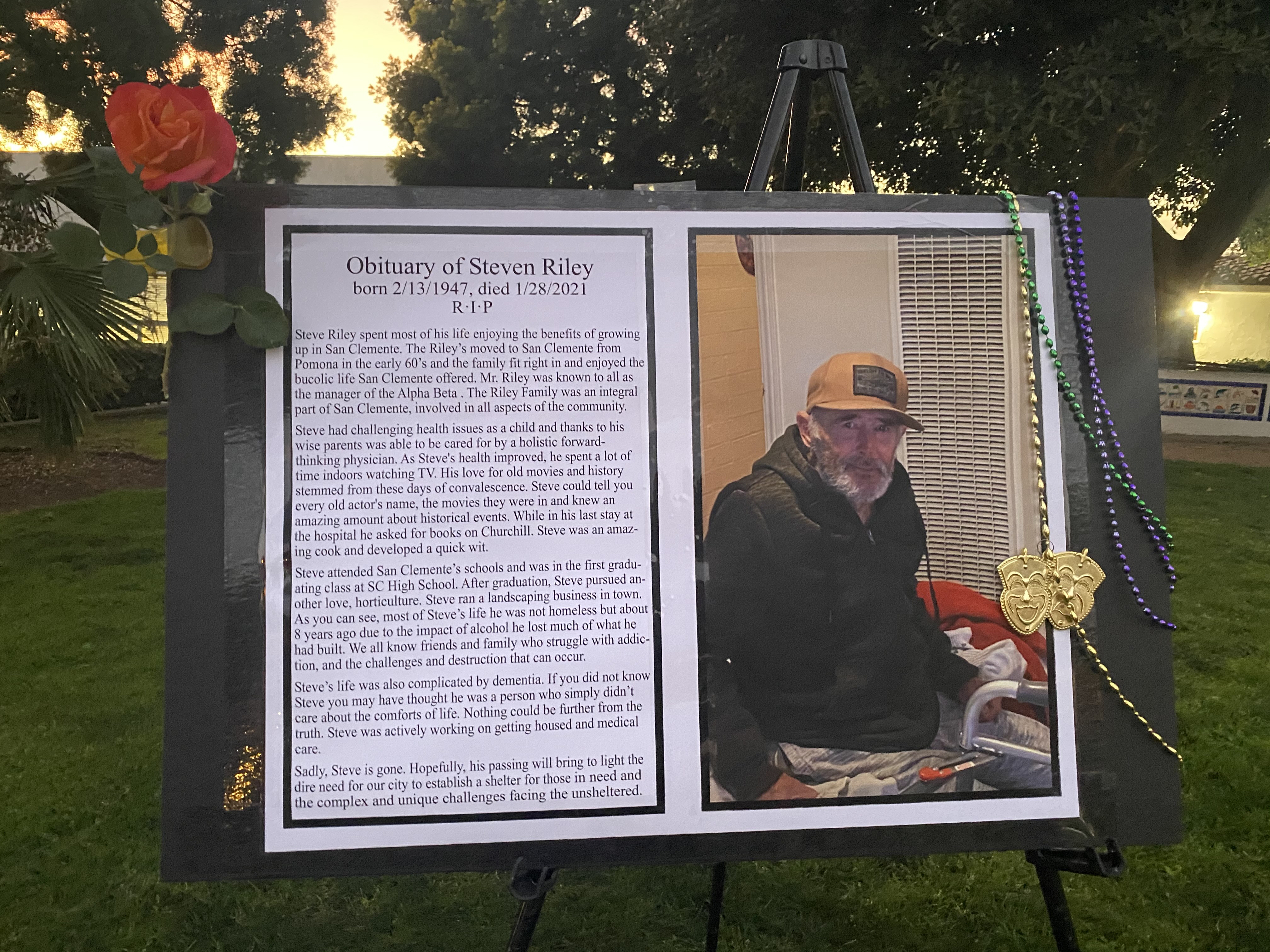 Homeless man who died in San Clemente chronicled troubles in official court filing - Vimarsana News