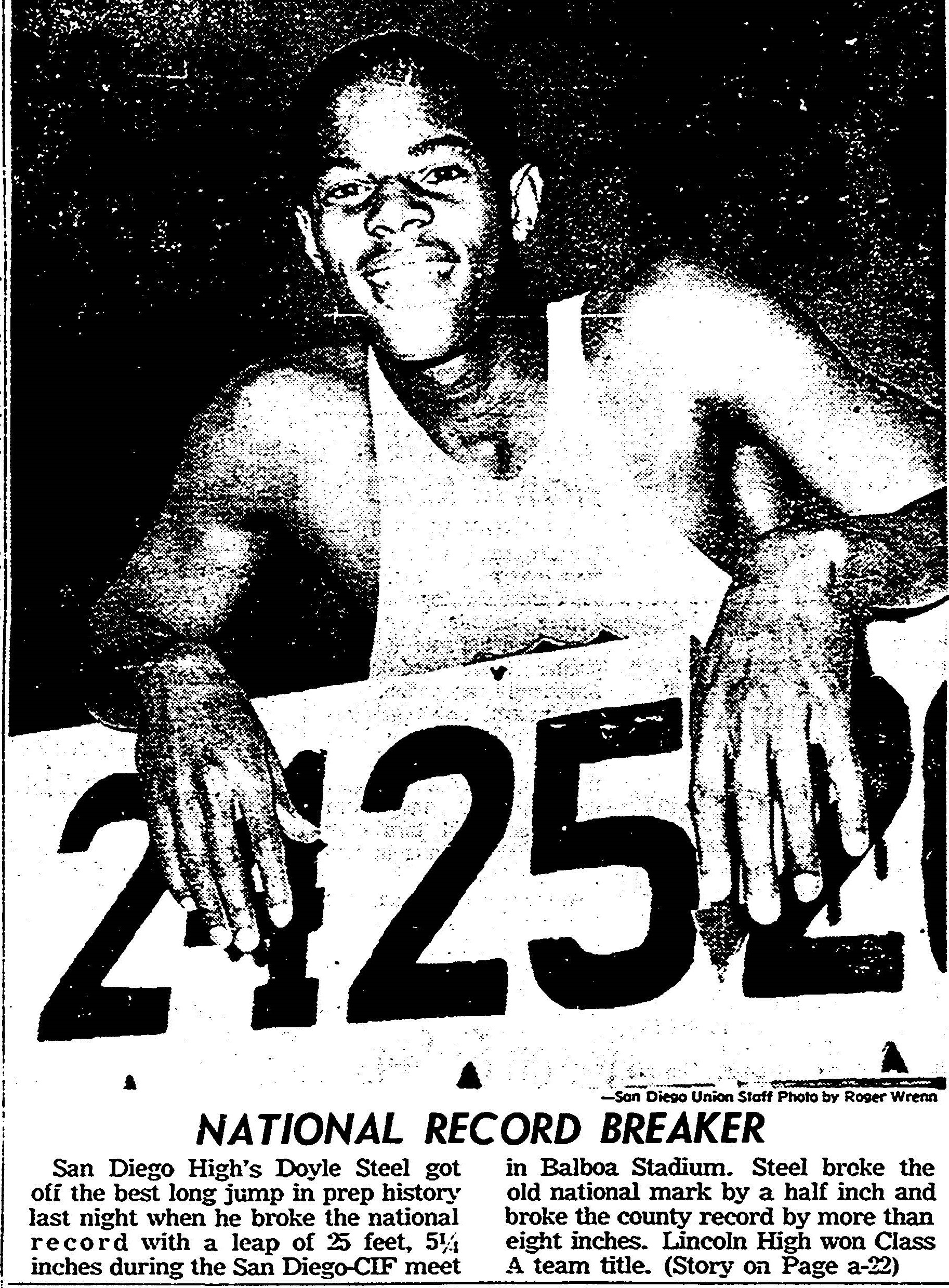 From the Archives: National long jump record set in San Diego in 1966 - Vimarsana News