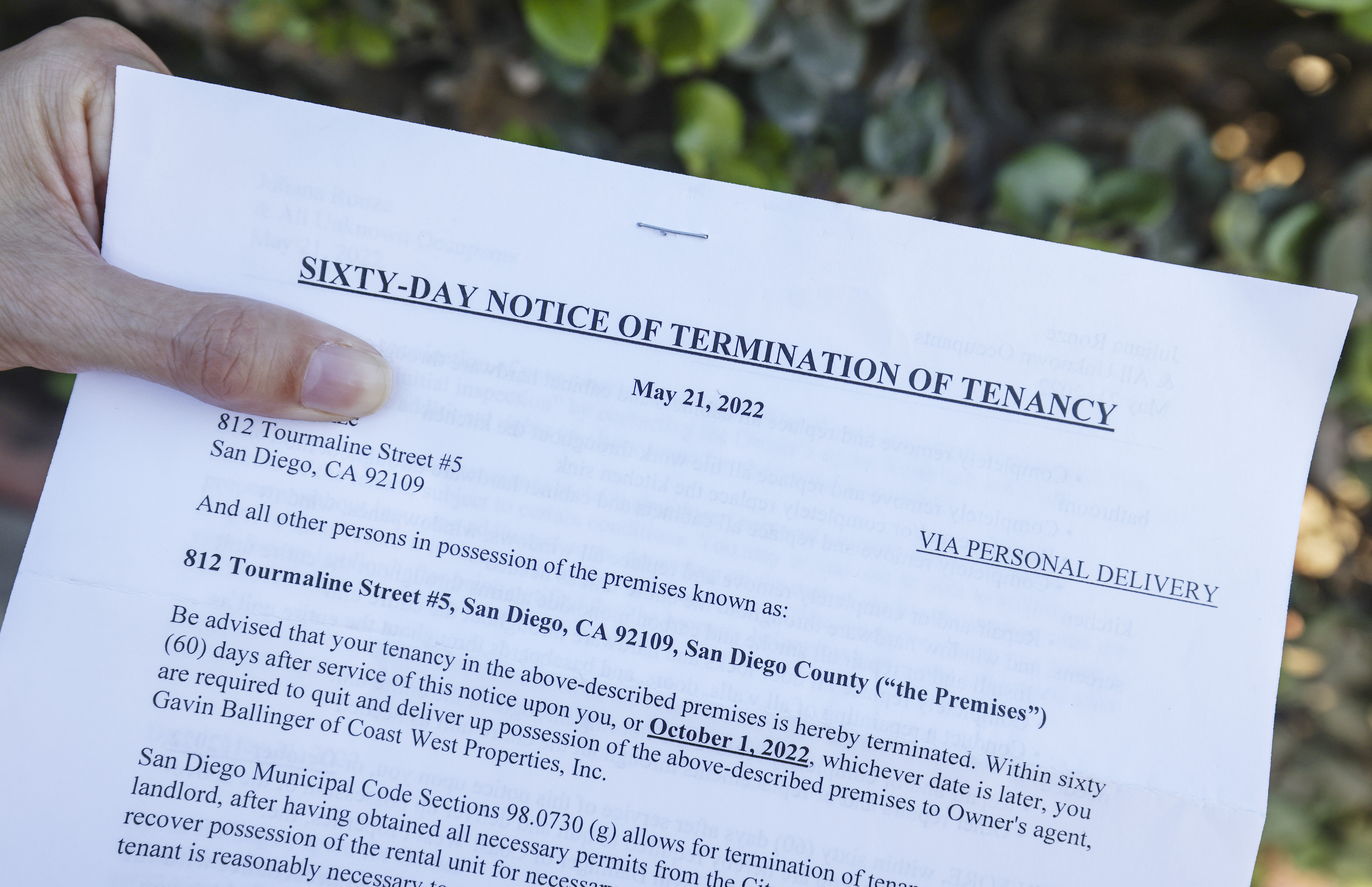 Should San Diego protect renters from no-fault evictions? - The San Diego Union-Tribune - Vimarsana News