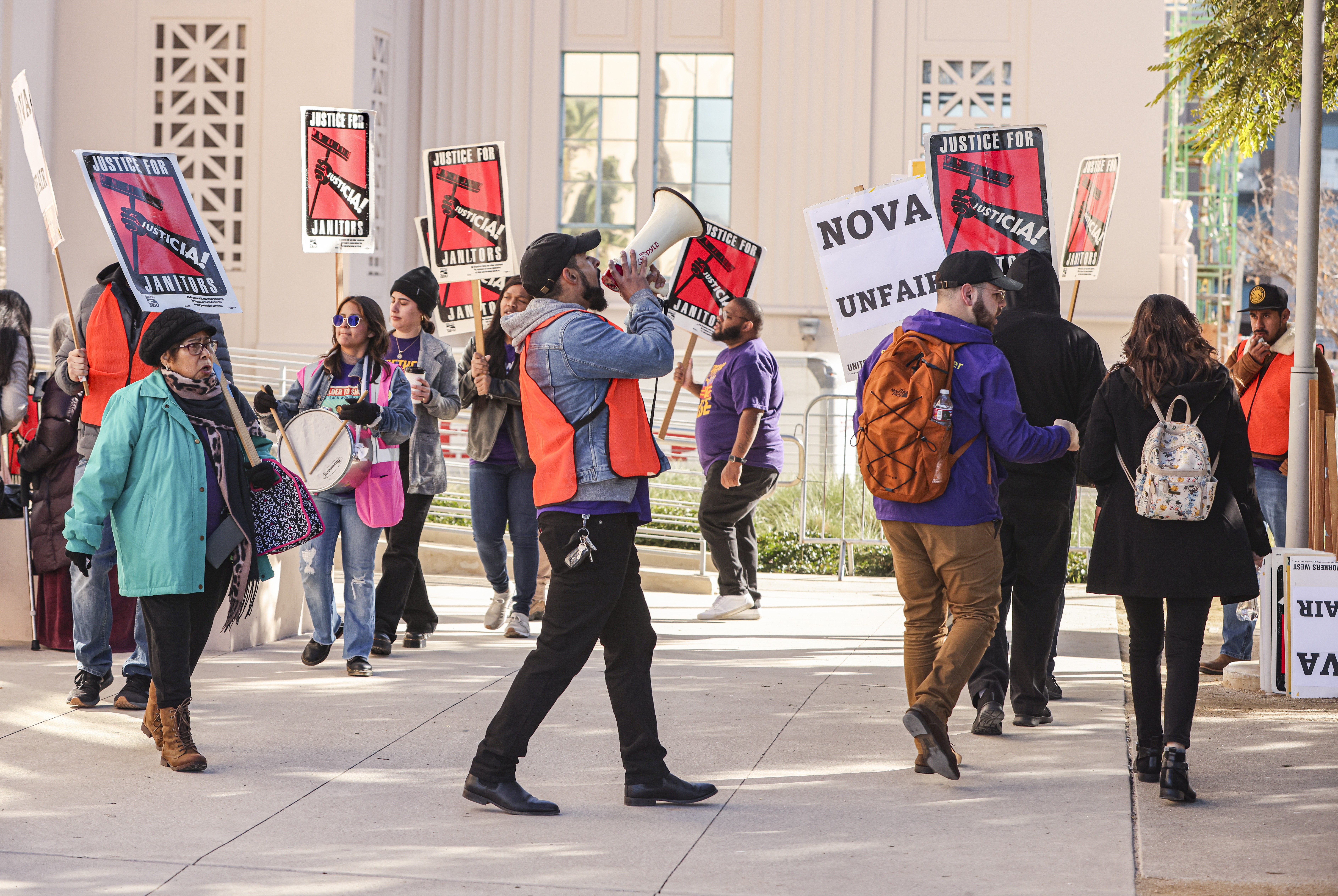 Amid ongoing labor dispute, fired county janitors get their jobs back - Vimarsana News