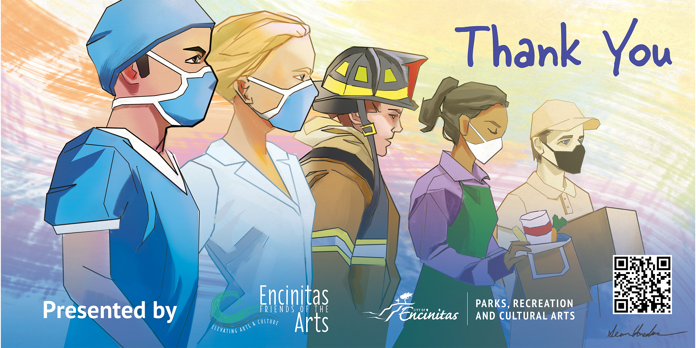 New art banner program in Encinitas celebrates frontline workers - Vimarsana News
