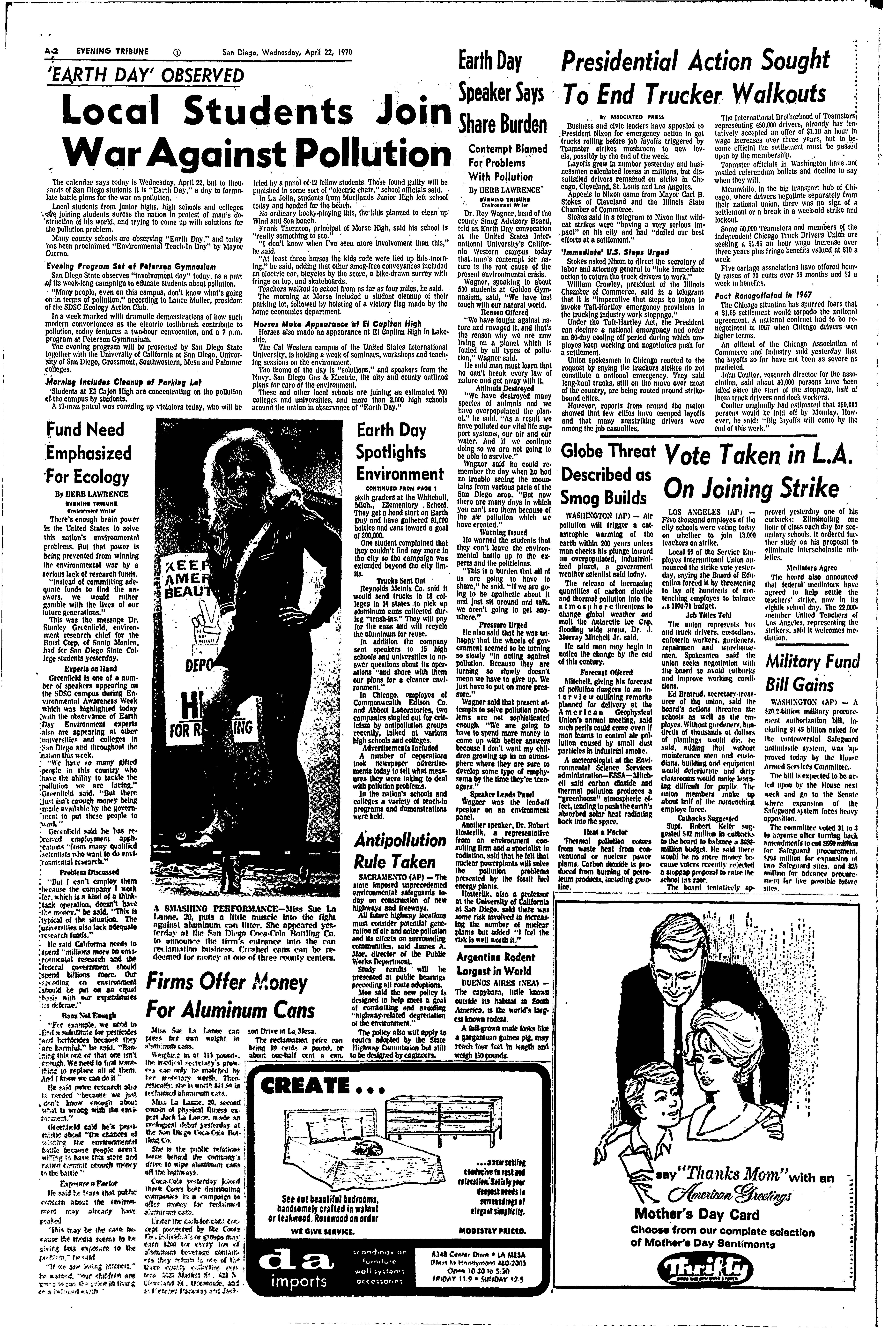 From the Archives: The first Earth Day was observed April 22, 1970 - Vimarsana News