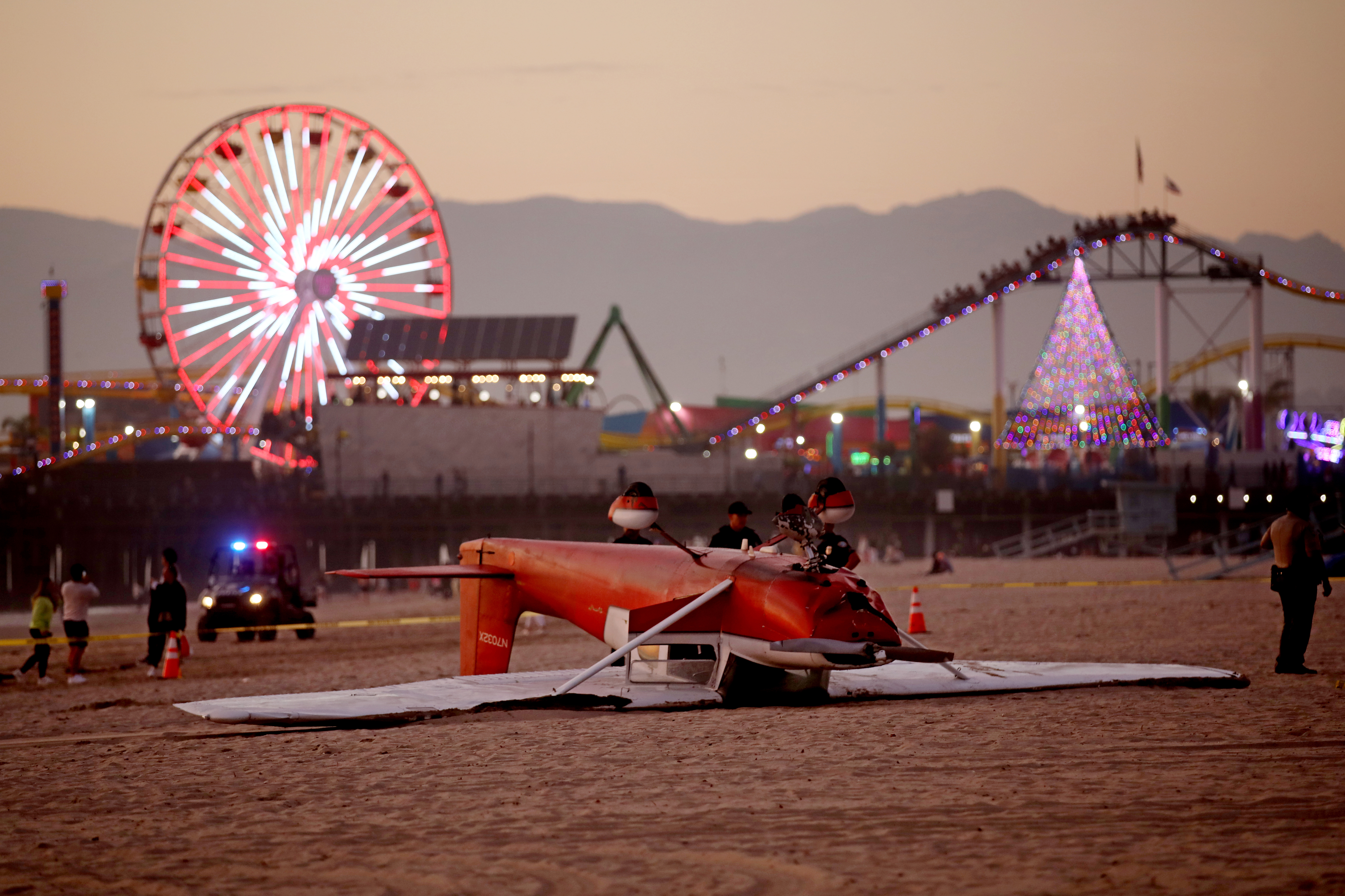 Cessna flips after landing on Santa Monica Beach; 2 people taken to hospital - Vimarsana News