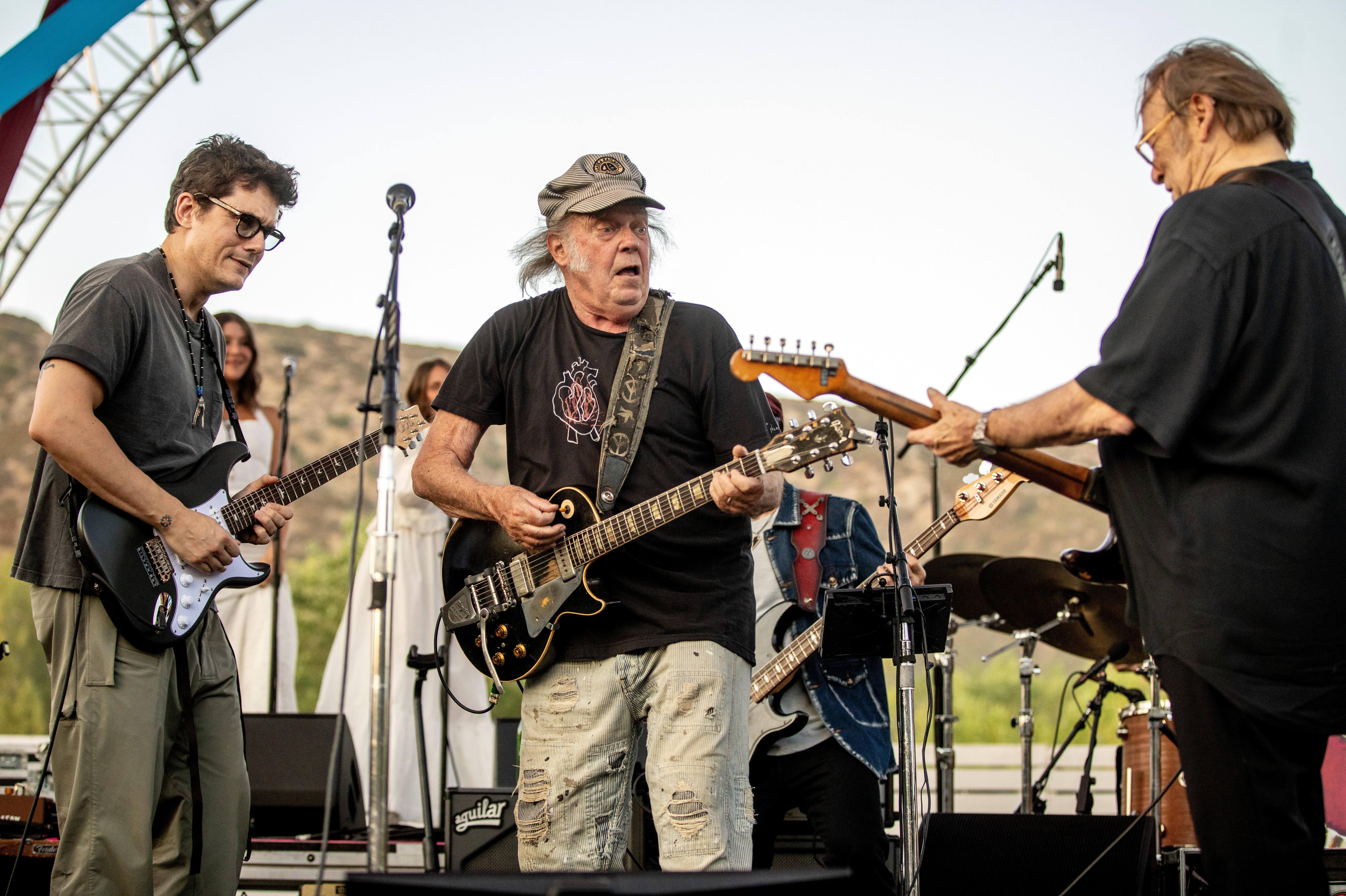 Review: Neil Young, Stephen Stills and John Mayer spark up rock supergroup nostalgia at 'Harvest Moon' benefit concert