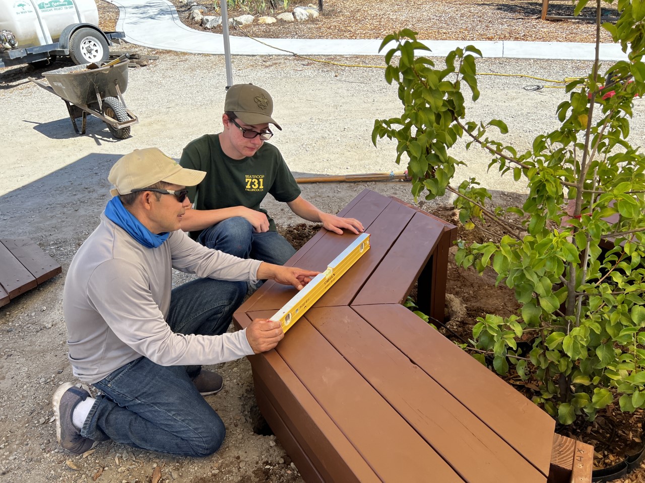 Boy Scout builds bench, planter at Fallbrook Land Conservancy - Vimarsana News