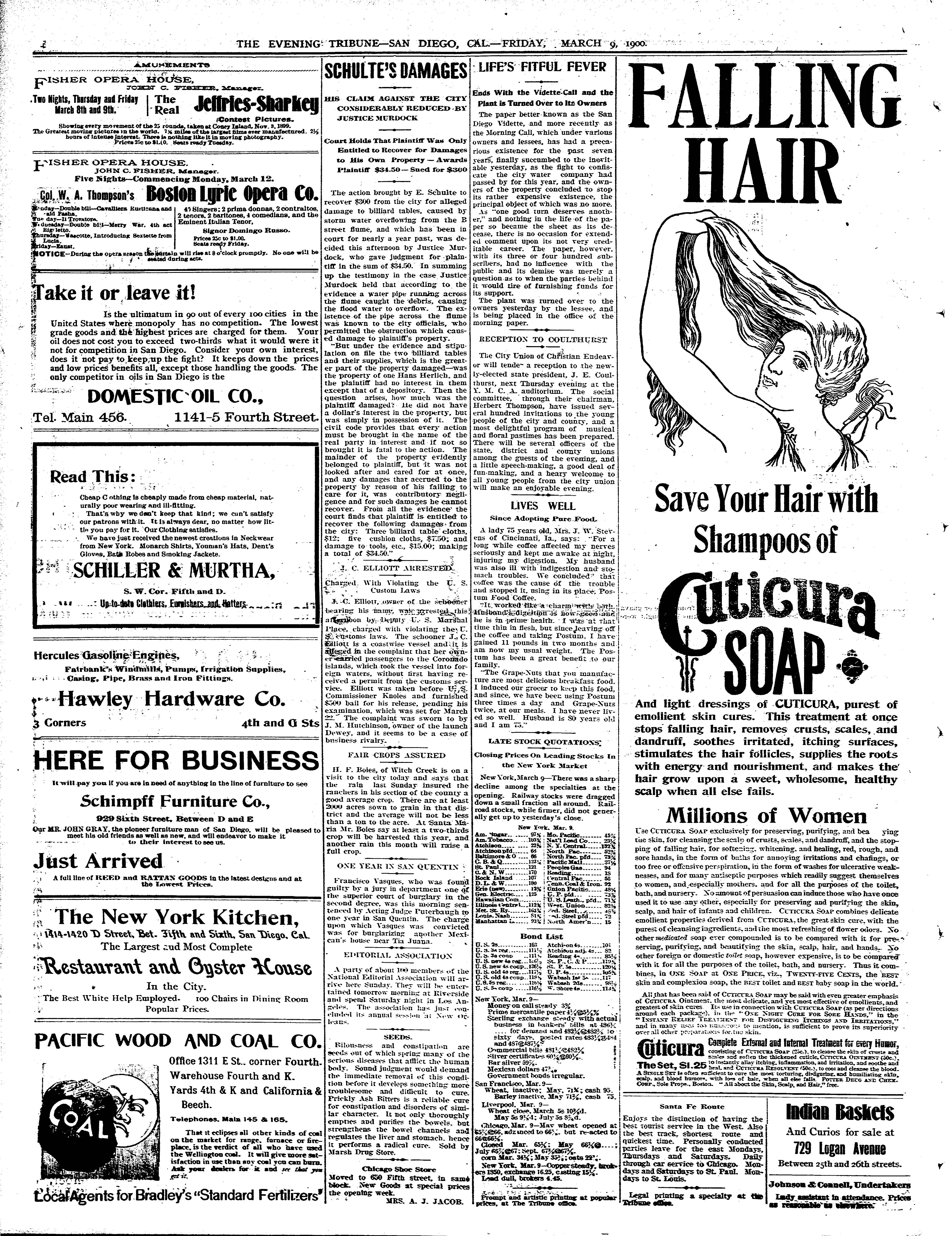 From the Archives: The Vidette, a progressive San Diego newspaper, came to an end in March 1900 - Vimarsana News