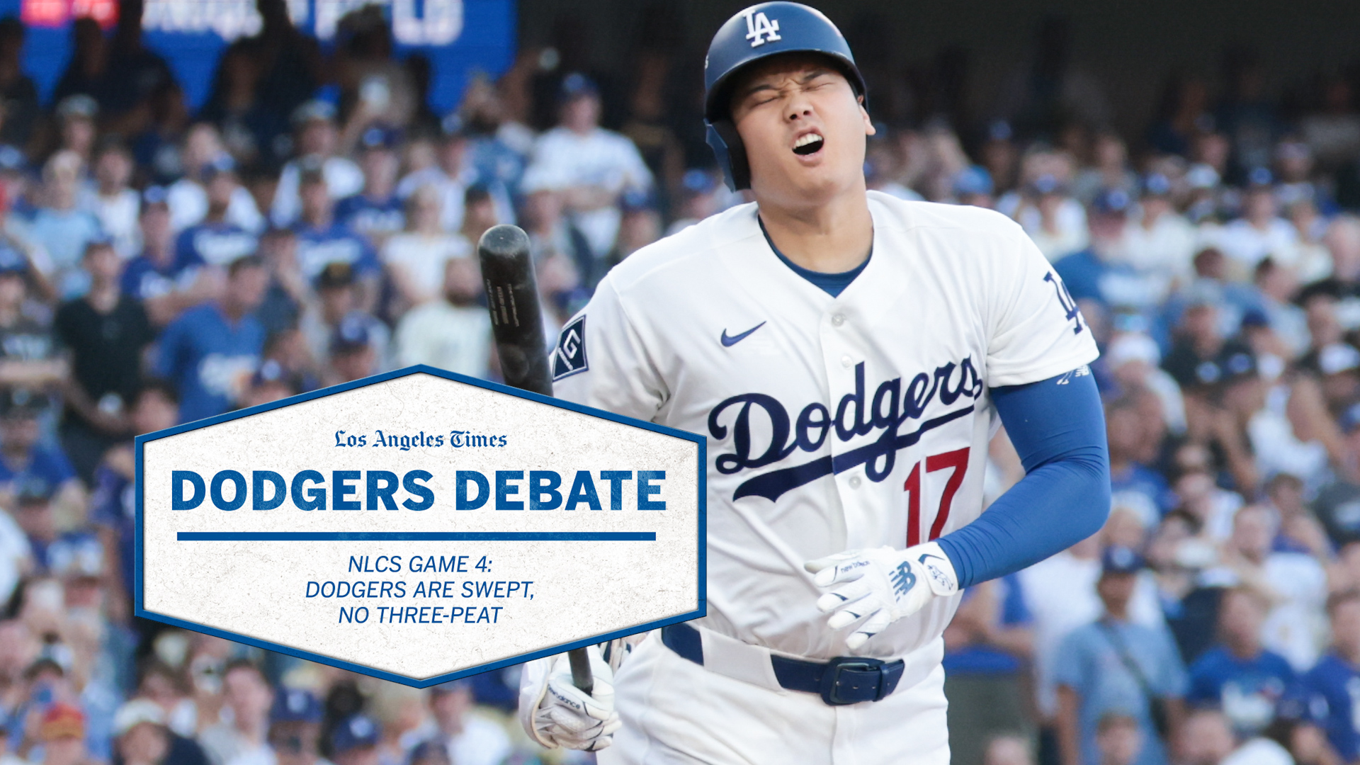 Dodgers Debate NLCS Game 4 : Dodgers are swept , no three - peat