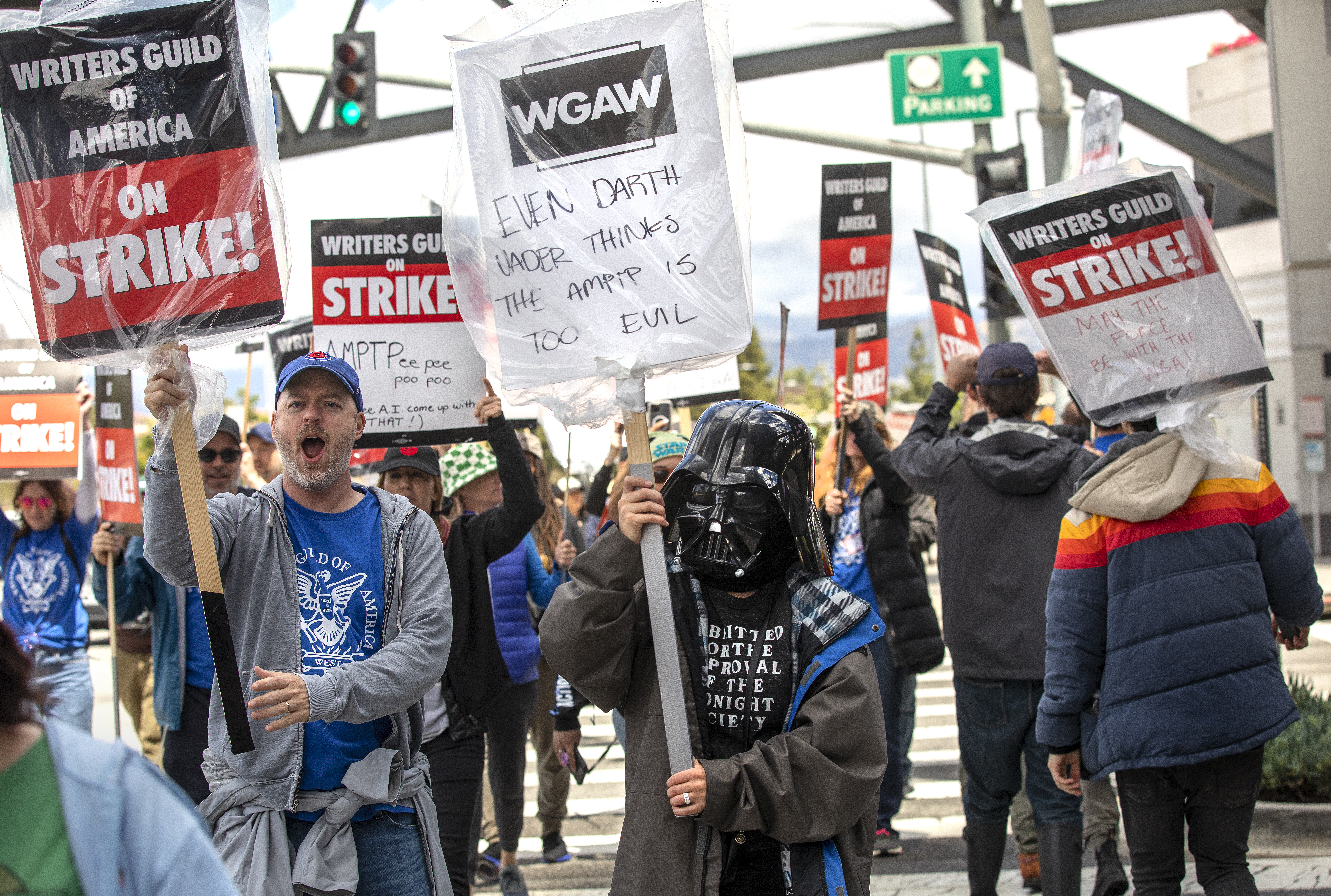 Baby Yoda marches next to Darth Vader amid writers' strike - Vimarsana News
