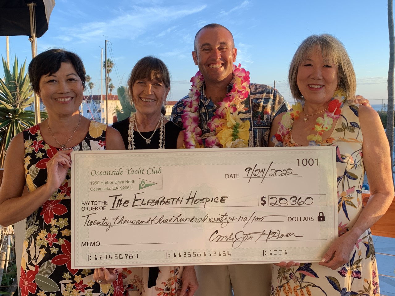 Hospice receives $20,000 donation from yacht club's charity regatta - Vimarsana News