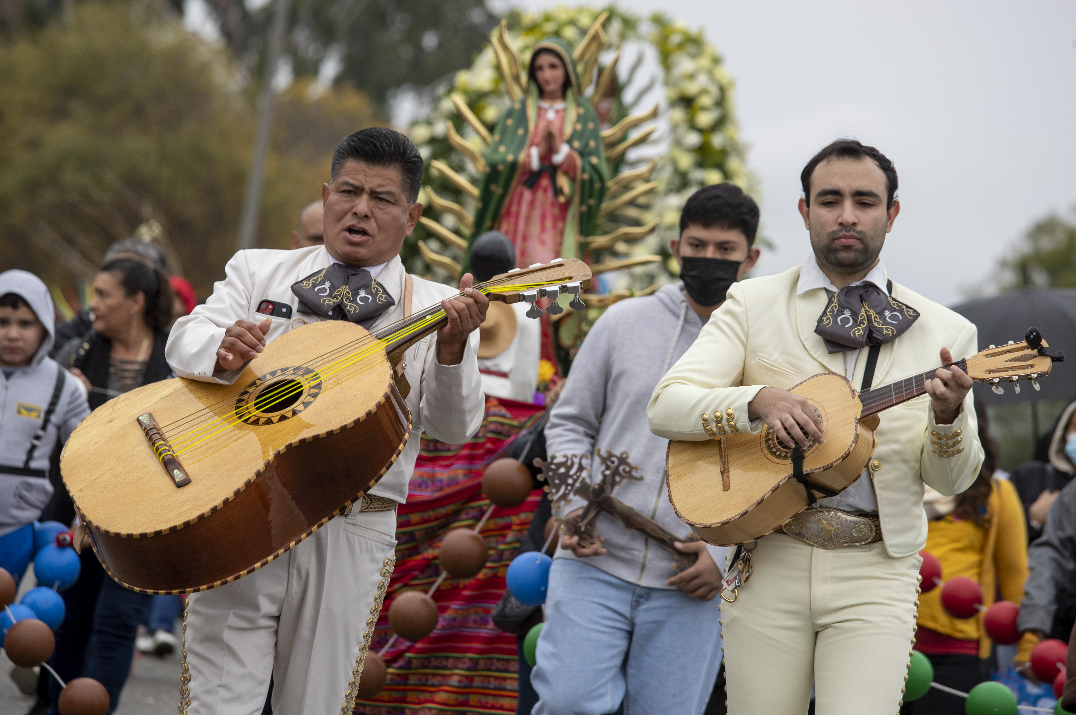 East Los Angeles devotees go with simpler, and less costly, Virgen de Guadalupe displays.