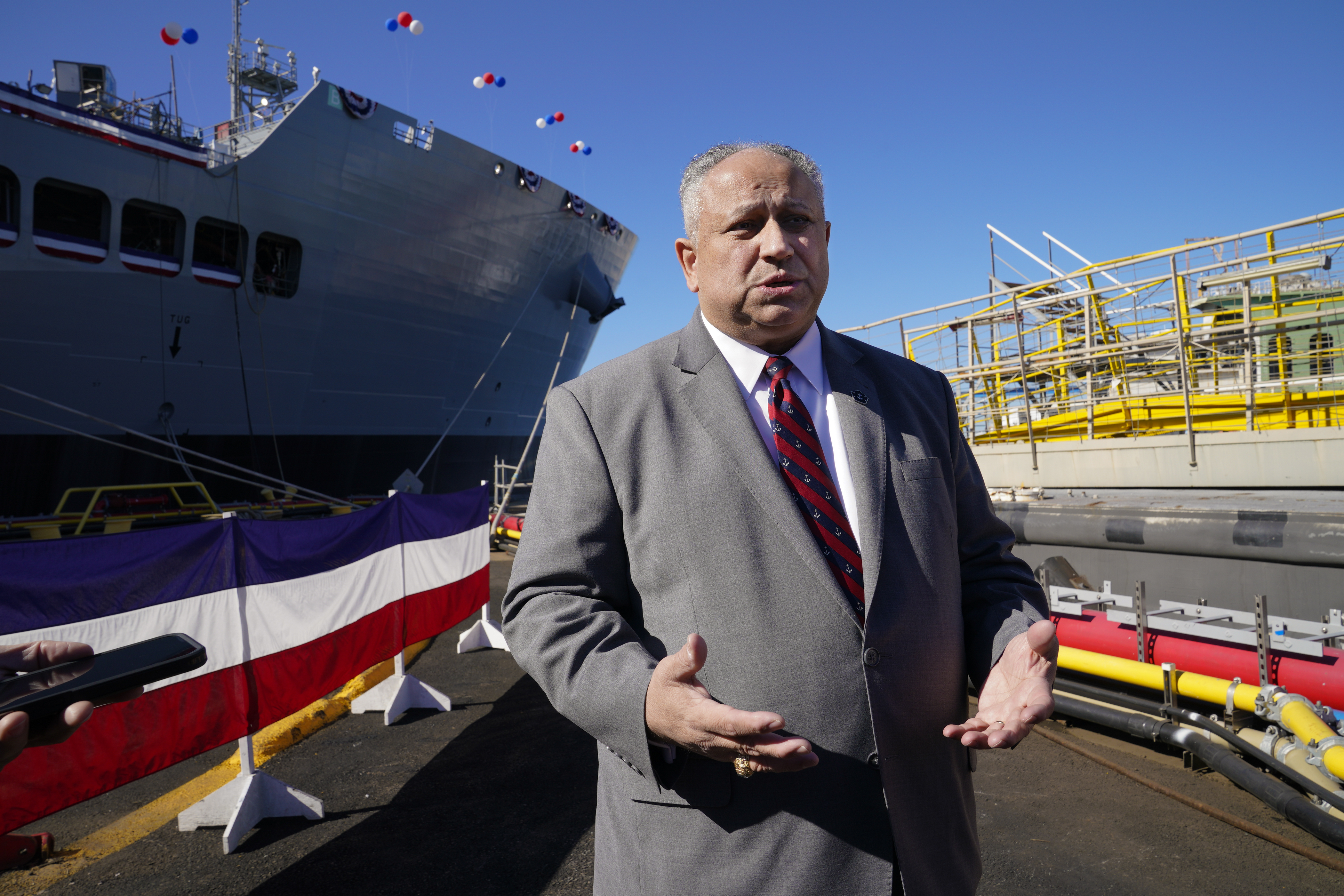 Navy christens massive ship bearing name of legendary Supreme Court Chief Justice Earl Warren - Vimarsana News