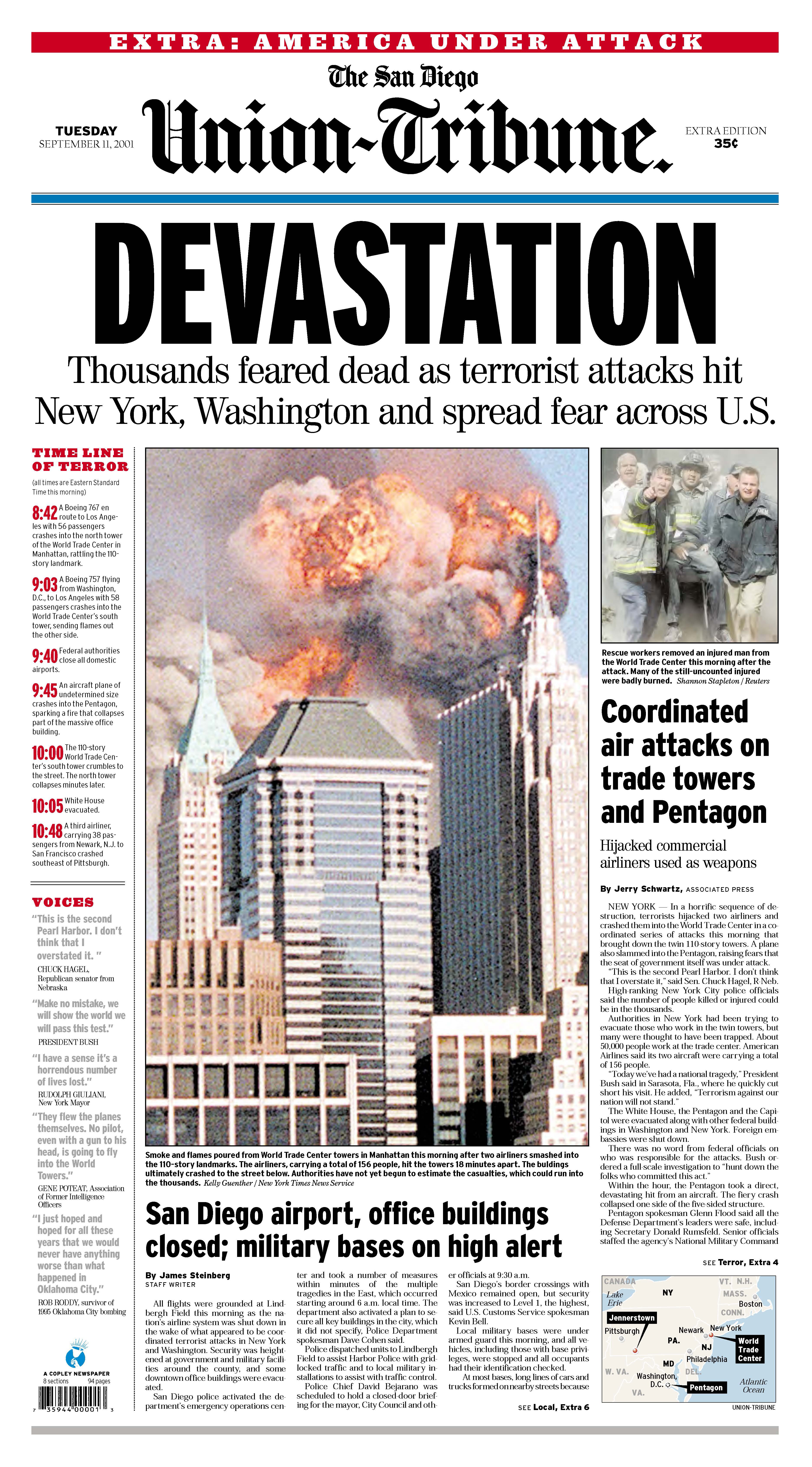 From the Archives: September 11, 2001 Extra: America under attack - Vimarsana News