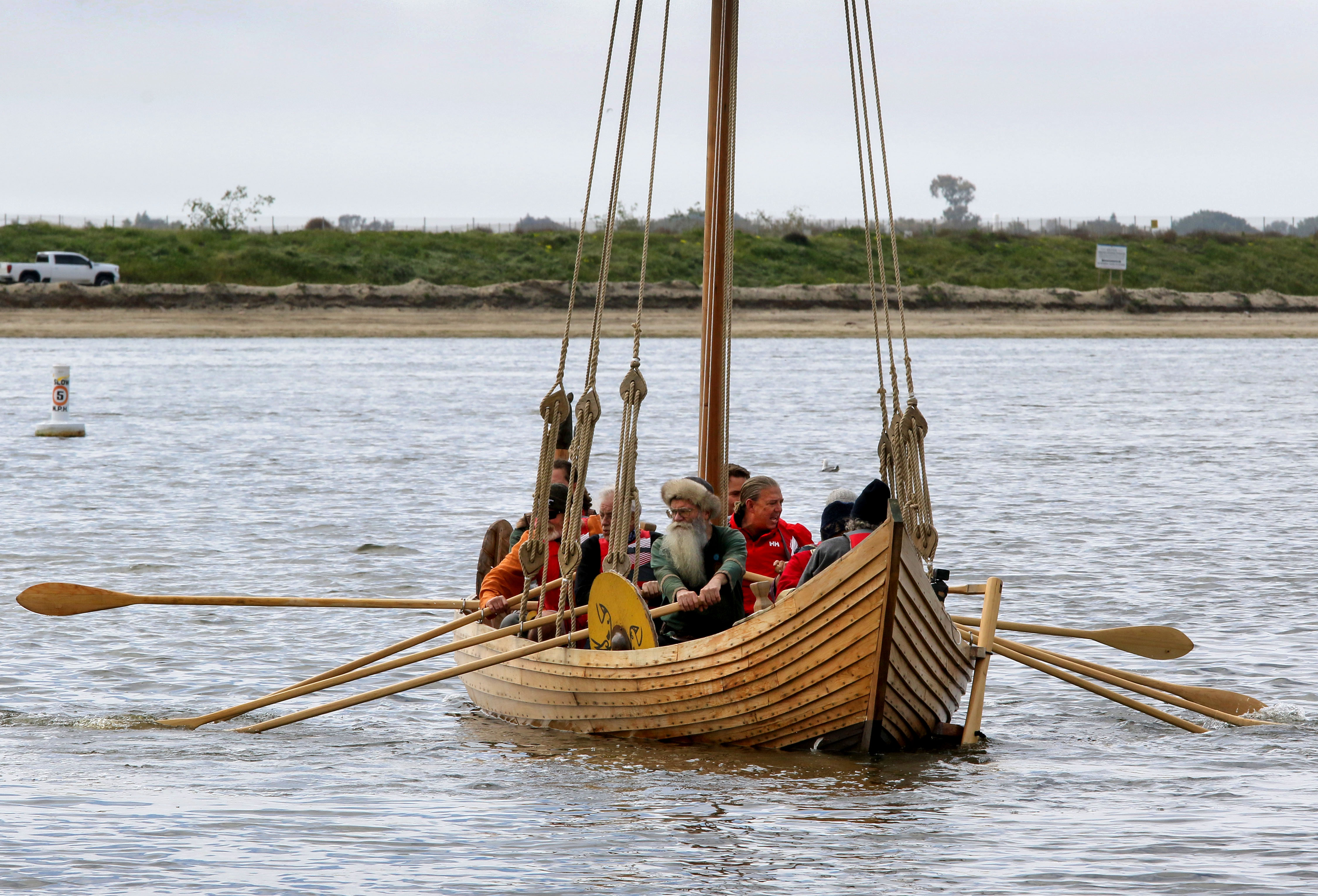 Viking boat successfully takes to the waters of Mission Bay - Vimarsana News