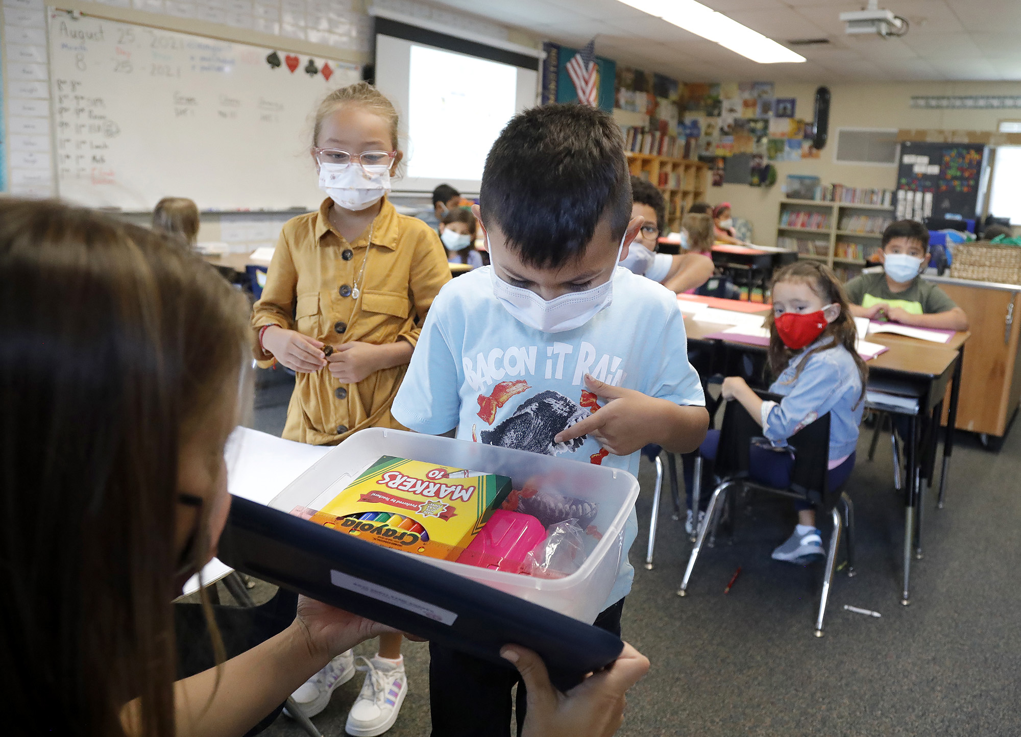 Area first-graders receive gift of 'school boxes' courtesy of Harbor Mesa Lions Club - Vimarsana News