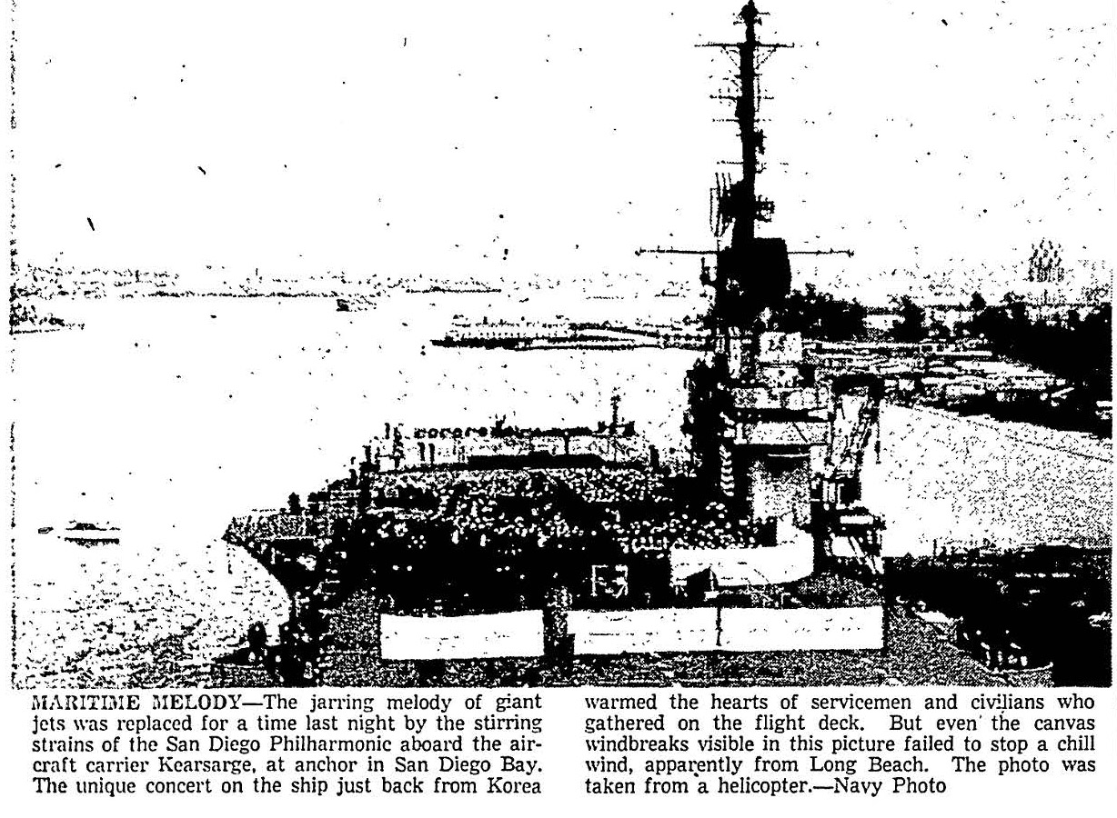 From the Archives: A carrier flight deck became a chilly concert hall on San Diego Bay 80 years ago - Vimarsana News